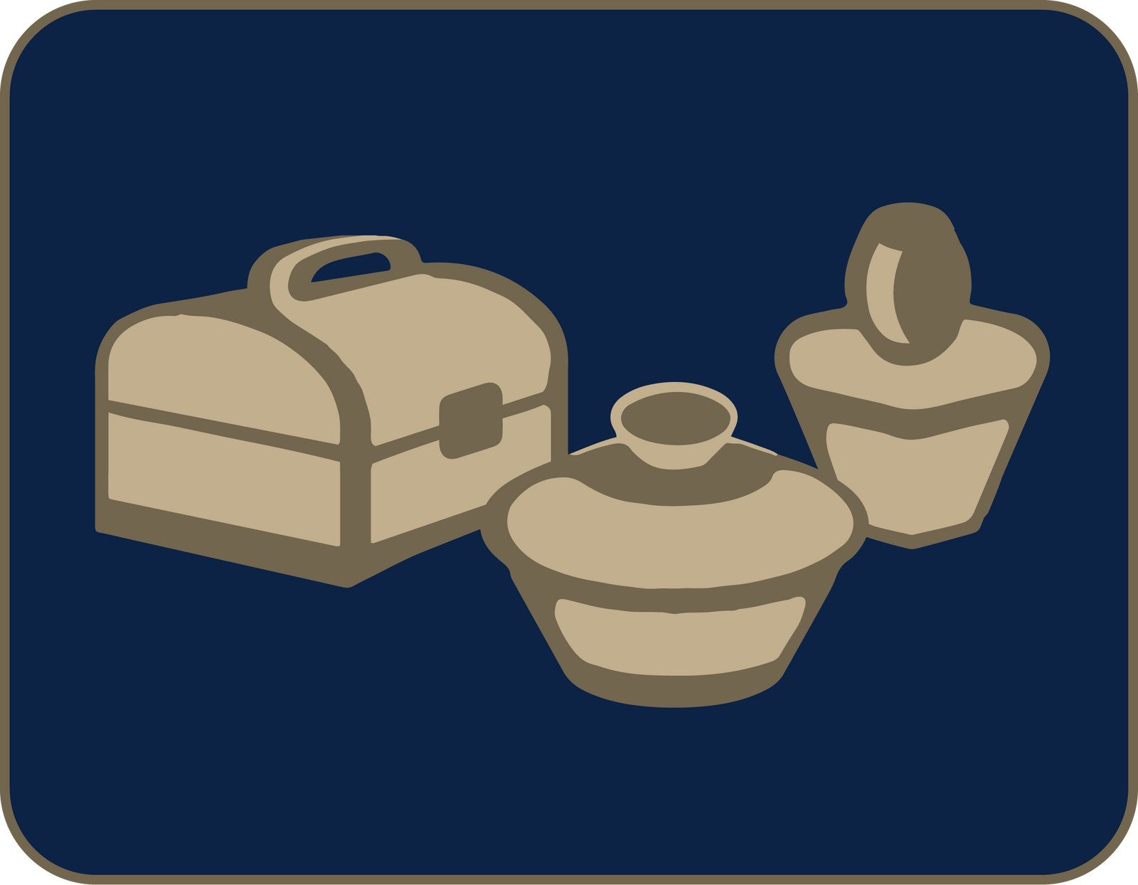 Wise men's gifts in blue and gold